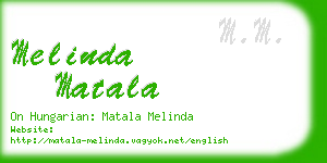 melinda matala business card